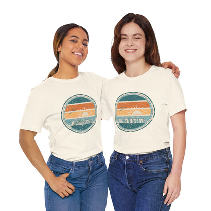 Meet Me at the Shoreline Vintage Coastal T-Shirt — Distressed Retro Badge Tee