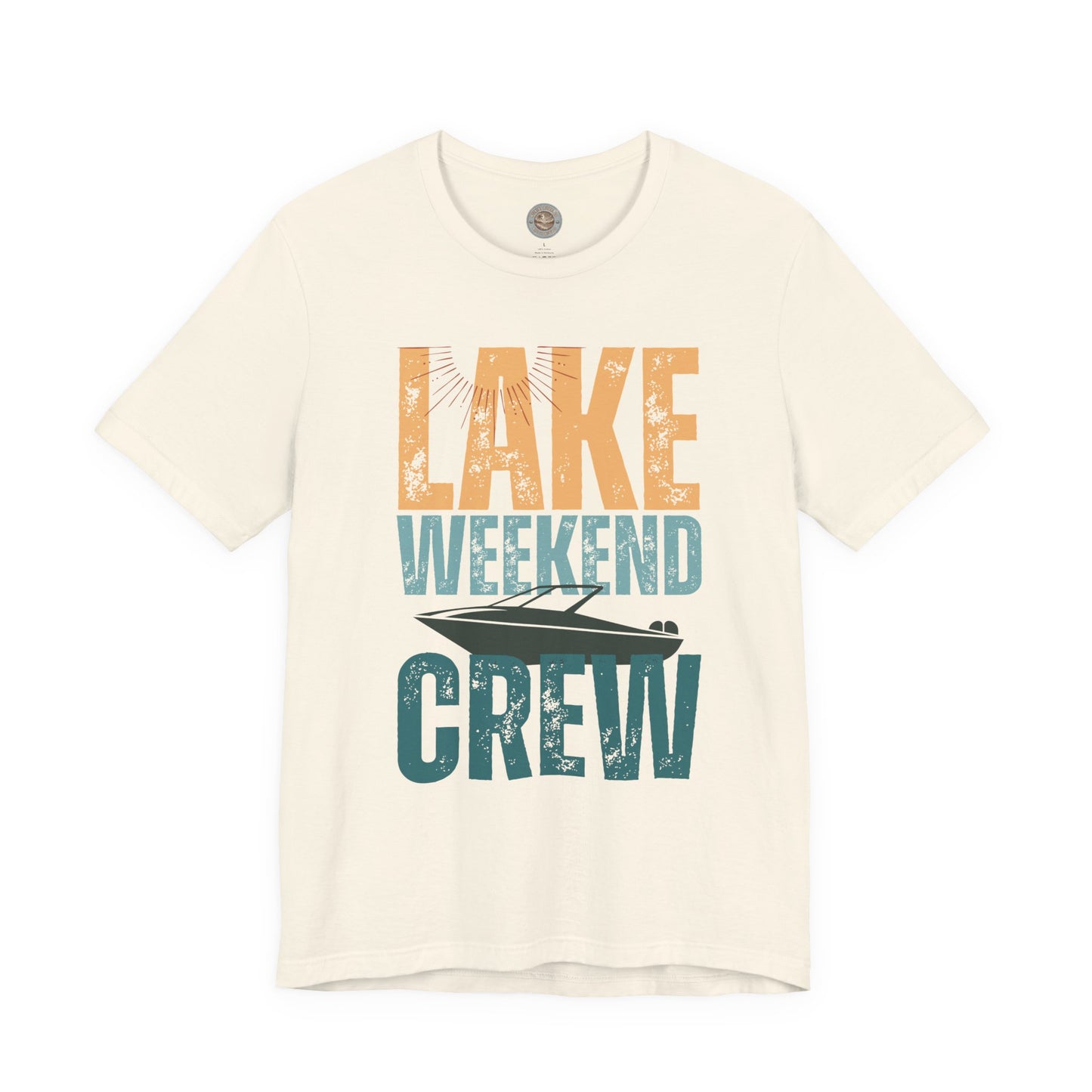 Lake Weekend Crew Boat Edition Retro Letter Block Tee