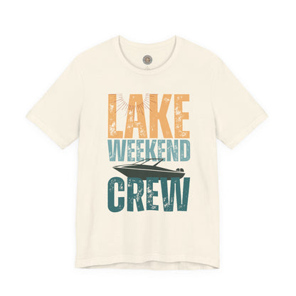 Lake Weekend Crew Boat Edition Retro Letter Block Tee