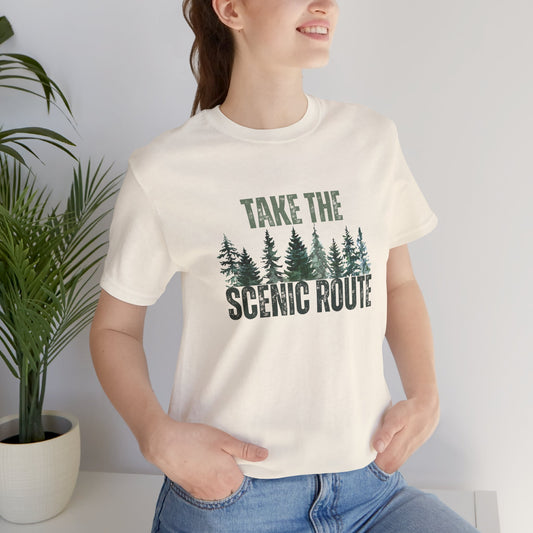 Take the Scenic Route Retro Tee — Vintage Outdoor Adventure T-Shirt