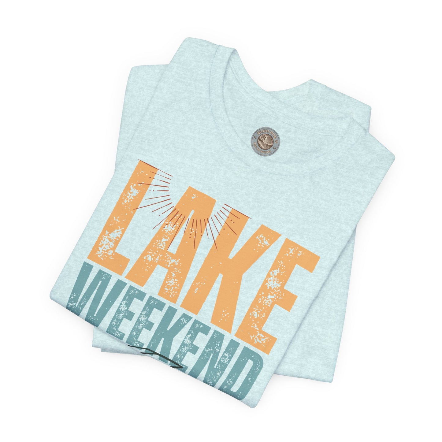 Lake Weekend Crew Boat Edition Retro Letter Block Tee