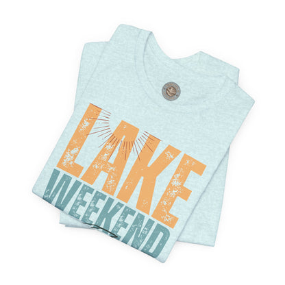 Lake Weekend Crew Boat Edition Retro Letter Block Tee