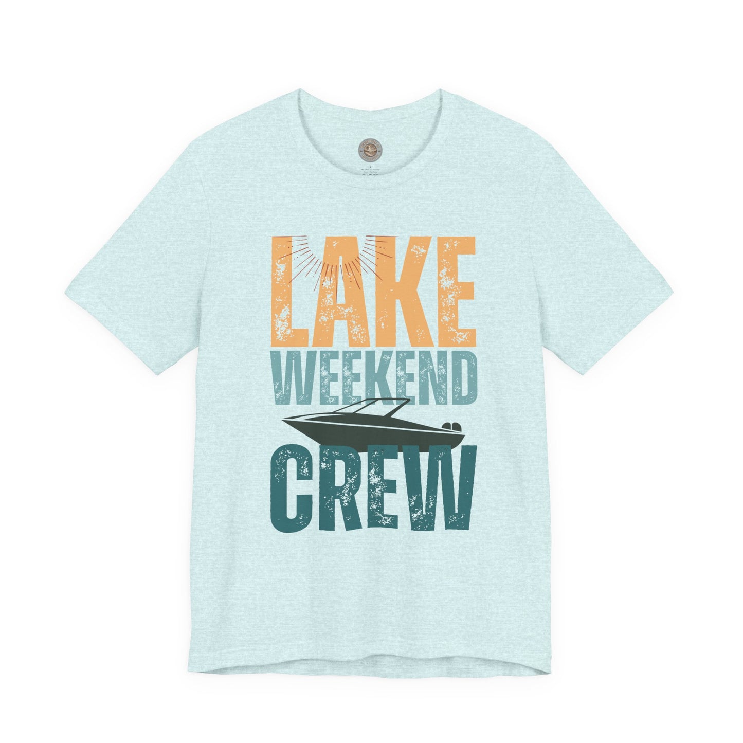 Lake Weekend Crew Boat Edition Retro Letter Block Tee