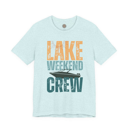 Lake Weekend Crew Boat Edition Retro Letter Block Tee