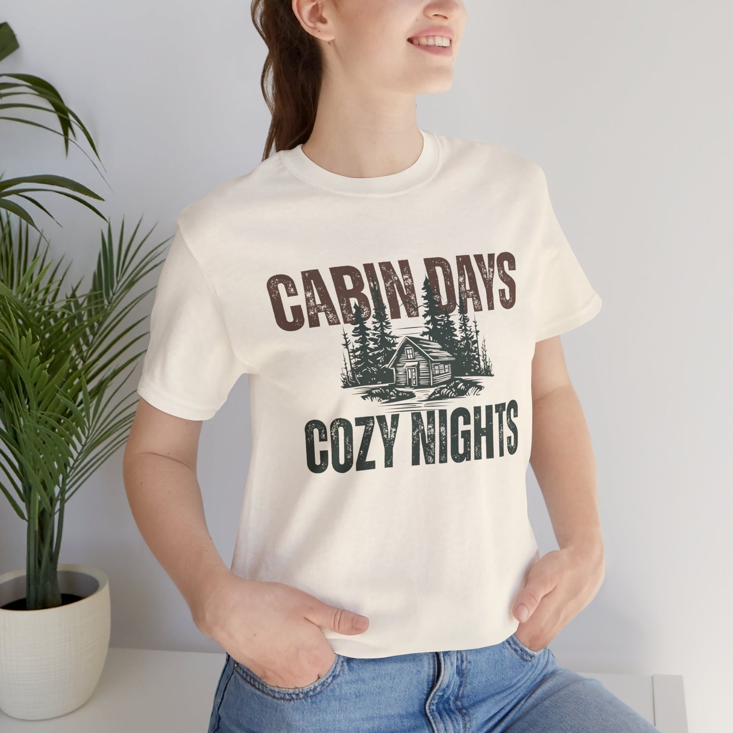Cabin Days Cozy Nights Retro Tee — Vintage Mountain Outdoors T-Shirt