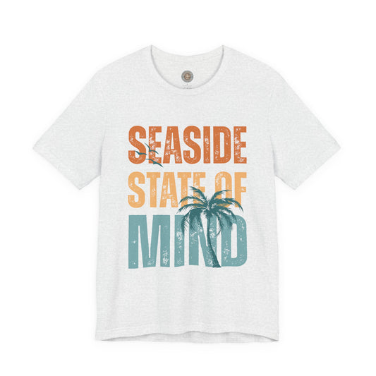 Seaside State of Mind Vintage Retro Coastal T-Shirt — Distressed Text Block