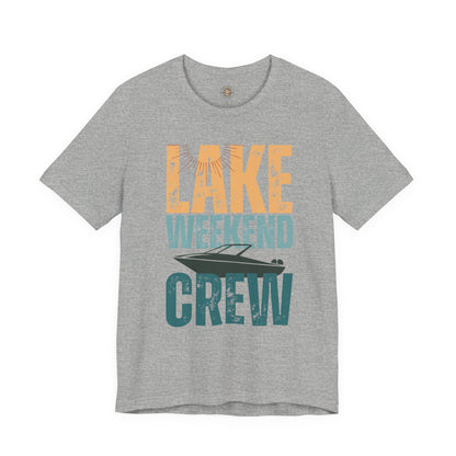 Lake Weekend Crew Boat Edition Retro Letter Block Tee