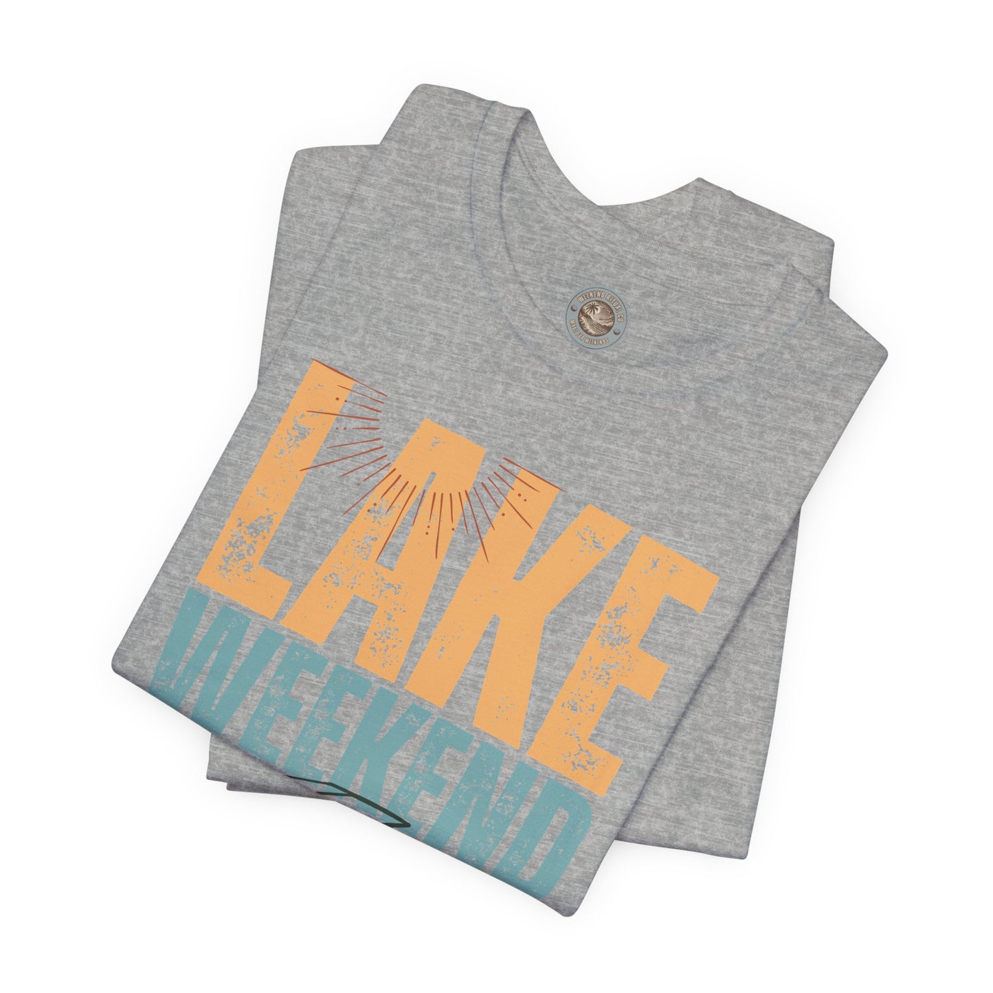 Lake Weekend Crew Boat Edition Retro Letter Block Tee