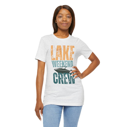 Lake Weekend Crew Boat Edition Retro Letter Block Tee