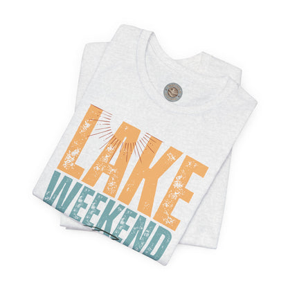 Lake Weekend Crew Boat Edition Retro Letter Block Tee