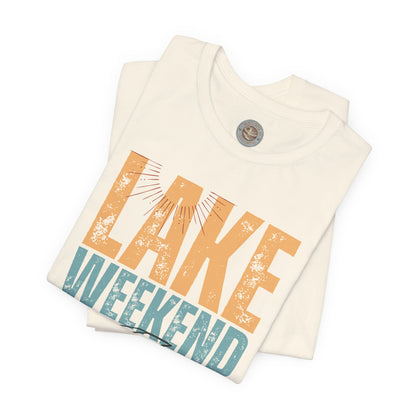 Lake Weekend Crew Boat Edition Retro Letter Block Tee