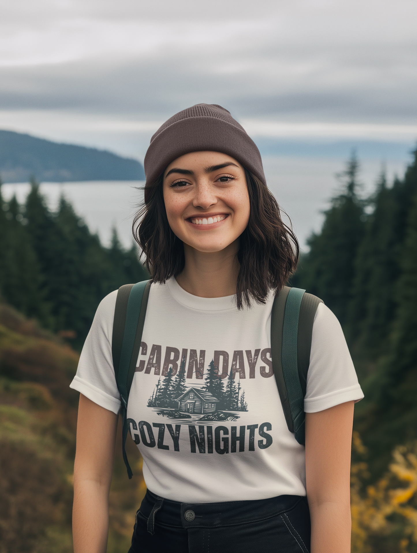 Cabin Days Cozy Nights Retro Tee — Vintage Mountain Outdoors T-Shirt