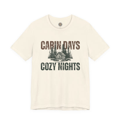 Cabin Days Cozy Nights Retro Tee — Vintage Mountain Outdoors T-Shirt