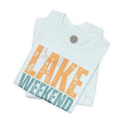Lake Weekend Crew Boat Edition Retro Letter Block Tee