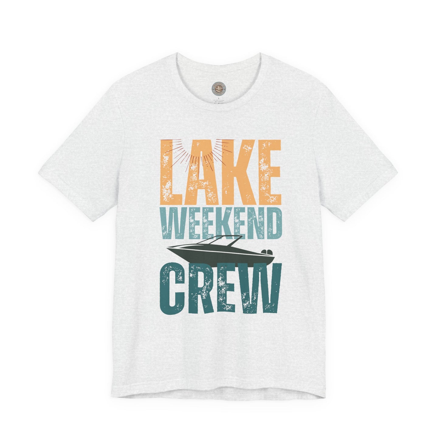 Lake Weekend Crew Boat Edition Retro Letter Block Tee