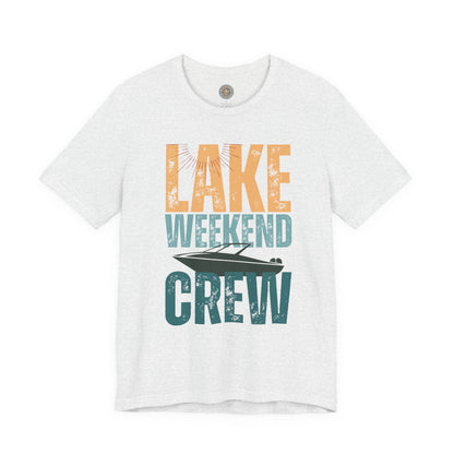 Lake Weekend Crew Boat Edition Retro Letter Block Tee