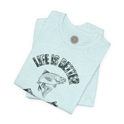 Life Is Better at the Lake Retro Fish Tee