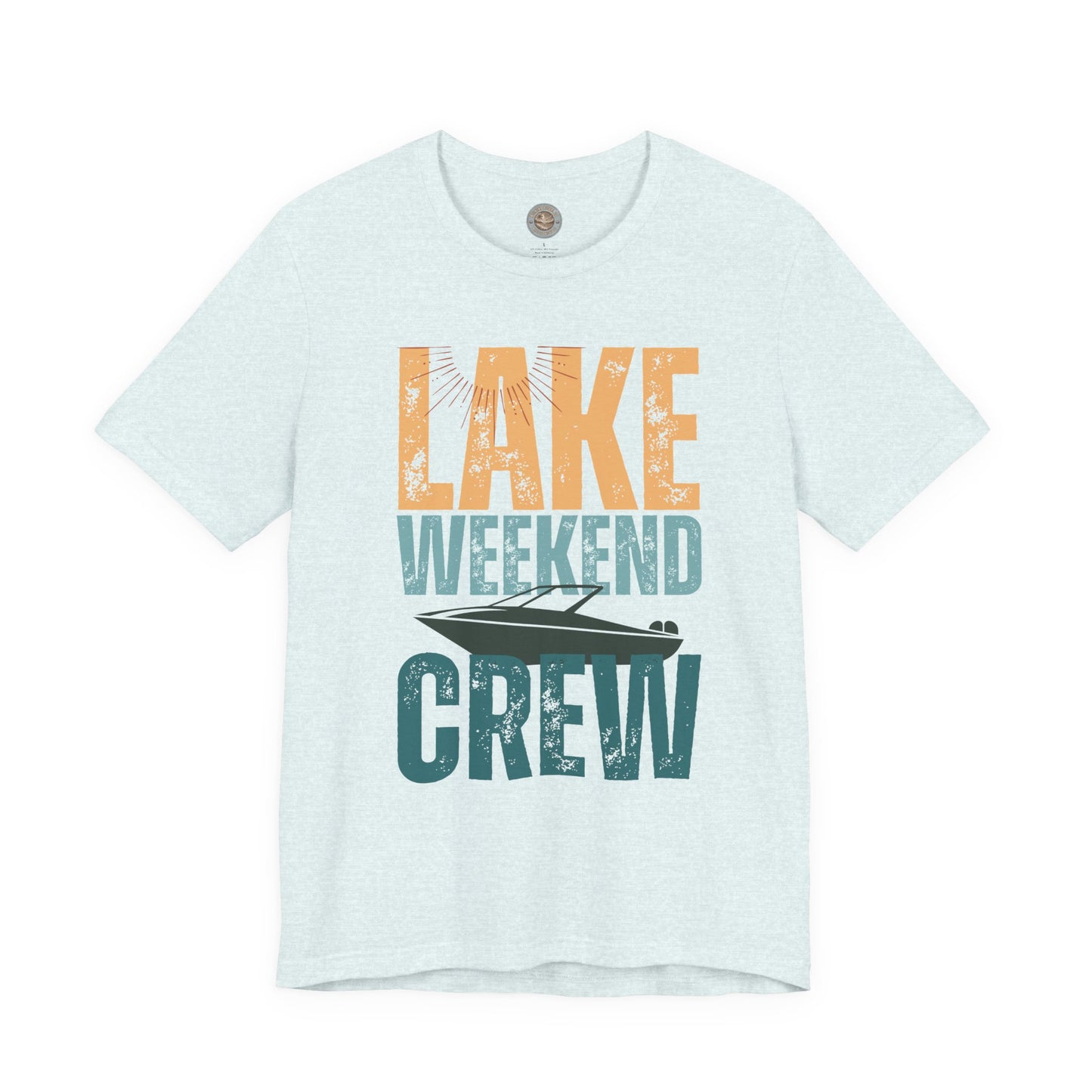 Lake Weekend Crew Boat Edition Retro Letter Block Tee