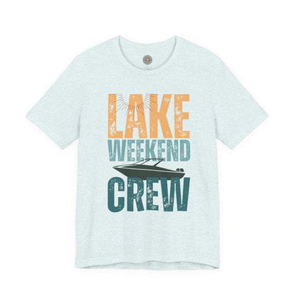 Lake Weekend Crew Boat Edition Retro Letter Block Tee