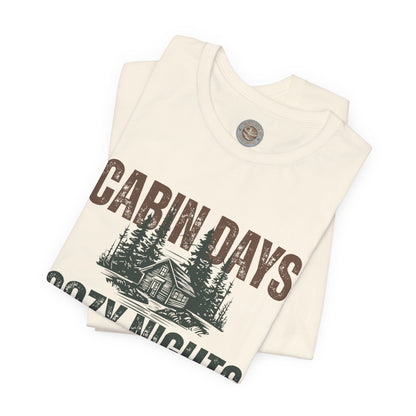 Cabin Days Cozy Nights Retro Tee — Vintage Mountain Outdoors T-Shirt
